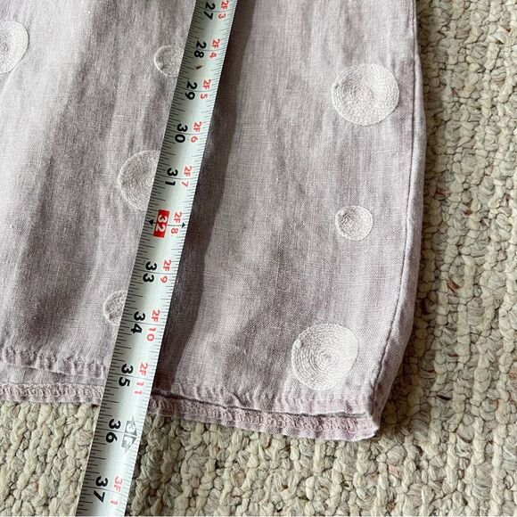 Embroidered Italian Linen Shift Dress - Picture 8 of 9